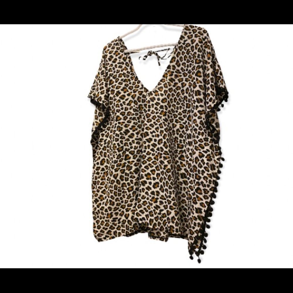 Cheetah beach top cover up! Size M but fits L